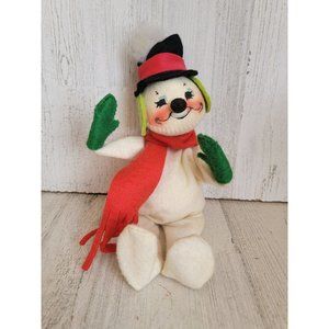 Vintage 1971 Annalee snowman top hot Xmas decor